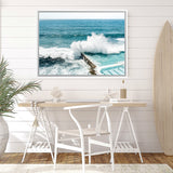 Shop Bondi Swimming Pool I Photo Canvas Art Print-Blue, Coastal, Green, Landscape, Photography, Photography Canvas Prints, View All-framed wall decor artwork