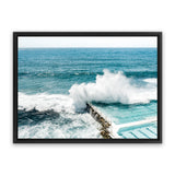 Shop Bondi Swimming Pool I Photo Canvas Art Print-Blue, Coastal, Green, Landscape, Photography, Photography Canvas Prints, View All-framed wall decor artwork