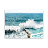 Shop Bondi Swimming Pool I Photo Canvas Art Print-Blue, Coastal, Green, Landscape, Photography, Photography Canvas Prints, View All-framed wall decor artwork