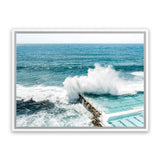 Shop Bondi Swimming Pool I Photo Canvas Art Print-Blue, Coastal, Green, Landscape, Photography, Photography Canvas Prints, View All-framed wall decor artwork
