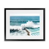 Shop Bondi Swimming Pool I Photo Art Print-Blue, Coastal, Green, Landscape, Photography, View All-framed poster wall decor artwork