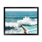 Shop Bondi Swimming Pool I Photo Art Print-Blue, Coastal, Green, Landscape, Photography, View All-framed poster wall decor artwork