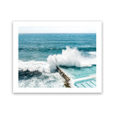 Shop Bondi Swimming Pool I Photo Art Print-Blue, Coastal, Green, Landscape, Photography, View All-framed poster wall decor artwork