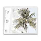 Shop Palm Hotel Photo Art Print-Boho, Coastal, Green, Landscape, Photography, Tropical, View All, White-framed poster wall decor artwork
