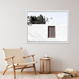 Shop White Spanish Church Photo Canvas Art Print-Boho, Greece, Horizontal, Landscape, Photography Canvas Prints, Rectangle, View All, White-framed wall decor artwork