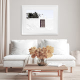 Shop White Spanish Church Photo Art Print-Boho, Greece, Horizontal, Landscape, Photography, Rectangle, View All, White-framed poster wall decor artwork