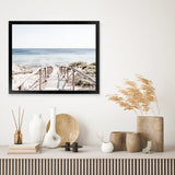 Shop Beach Path I Photo Art Print-Brown, Coastal, Horizontal, Landscape, Neutrals, Photography, Rectangle, View All, White-framed poster wall decor artwork