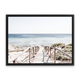Shop Beach Path I Photo Canvas Art Print-Brown, Coastal, Horizontal, Landscape, Neutrals, Photography, Photography Canvas Prints, Rectangle, View All, White-framed wall decor artwork
