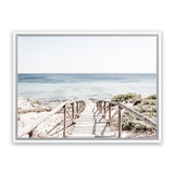 Shop Beach Path I Photo Canvas Art Print-Brown, Coastal, Horizontal, Landscape, Neutrals, Photography, Photography Canvas Prints, Rectangle, View All, White-framed wall decor artwork