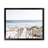 Shop Beach Path I Photo Art Print-Brown, Coastal, Horizontal, Landscape, Neutrals, Photography, Rectangle, View All, White-framed poster wall decor artwork