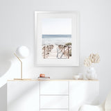Shop Beach Path II Photo Art Print-Boho, Brown, Coastal, Neutrals, Photography, Portrait, Rectangle, View All, White-framed poster wall decor artwork