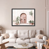 Shop Pink Villa Photo Canvas Art Print-Boho, Coastal, Landscape, Moroccan Days, Photography, Photography Canvas Prints, Pink, View All-framed wall decor artwork