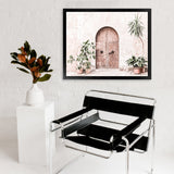 Shop Pink Villa Photo Art Print-Boho, Coastal, Landscape, Moroccan Days, Photography, Pink, View All-framed poster wall decor artwork