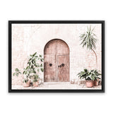 Shop Pink Villa Photo Canvas Art Print-Boho, Coastal, Landscape, Moroccan Days, Photography, Photography Canvas Prints, Pink, View All-framed wall decor artwork
