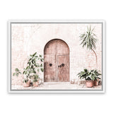 Shop Pink Villa Photo Canvas Art Print-Boho, Coastal, Landscape, Moroccan Days, Photography, Photography Canvas Prints, Pink, View All-framed wall decor artwork