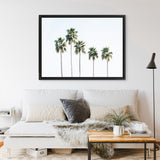 Shop Row Of Palms Photo Canvas Art Print-Boho, Coastal, Green, Landscape, Photography, Photography Canvas Prints, Tropical, View All, White-framed wall decor artwork