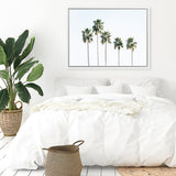 Shop Row Of Palms Photo Canvas Art Print-Boho, Coastal, Green, Landscape, Photography, Photography Canvas Prints, Tropical, View All, White-framed wall decor artwork