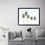 Shop Row Of Palms Photo Art Print-Boho, Coastal, Green, Landscape, Photography, Tropical, View All, White-framed poster wall decor artwork