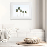 Shop Row Of Palms Photo Art Print-Boho, Coastal, Green, Landscape, Photography, Tropical, View All, White-framed poster wall decor artwork