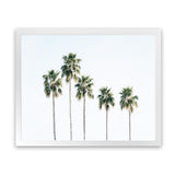 Shop Row Of Palms Photo Art Print-Boho, Coastal, Green, Landscape, Photography, Tropical, View All, White-framed poster wall decor artwork