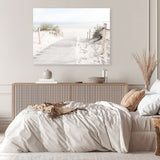 Shop Coastal Walk Photo Canvas Art Print-Boho, Coastal, Landscape, Photography, Photography Canvas Prints, Tropical, View All, White-framed wall decor artwork