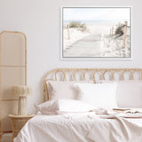 Shop Coastal Walk Photo Canvas Art Print-Boho, Coastal, Landscape, Photography, Photography Canvas Prints, Tropical, View All, White-framed wall decor artwork