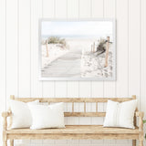 Shop Coastal Walk Photo Art Print-Boho, Coastal, Landscape, Neutrals, Photography, View All, White-framed poster wall decor artwork