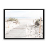 Shop Coastal Walk Photo Canvas Art Print-Boho, Coastal, Landscape, Photography, Photography Canvas Prints, Tropical, View All, White-framed wall decor artwork