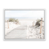 Shop Coastal Walk Photo Canvas Art Print-Boho, Coastal, Landscape, Photography, Photography Canvas Prints, Tropical, View All, White-framed wall decor artwork