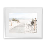 Shop Coastal Walk Photo Art Print-Boho, Coastal, Landscape, Neutrals, Photography, View All, White-framed poster wall decor artwork
