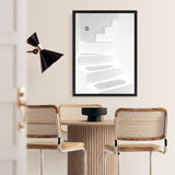 Shop Santorini White Steps I Photo Canvas Art Print-Coastal, Greece, Photography, Photography Canvas Prints, Portrait, View All, White-framed wall decor artwork