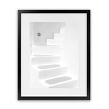 Shop Santorini White Steps I Photo Art Print-Coastal, Greece, Photography, Portrait, View All, White-framed poster wall decor artwork