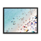 Shop Life At The Beach Photo Canvas Art Print-Amalfi Coast Italy, Blue, Coastal, Green, Landscape, People, Photography, Photography Canvas Prints, Tropical, View All-framed wall decor artwork