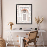 Shop Bohemian Window Photo Art Print-Boho, Moroccan Days, Neutrals, Photography, Pink, Portrait, View All-framed poster wall decor artwork