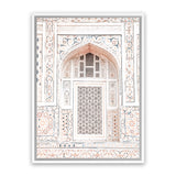 Shop Bohemian Window Photo Canvas Art Print-Boho, Moroccan Days, Neutrals, Photography, Photography Canvas Prints, Pink, Portrait, View All-framed wall decor artwork