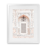 Shop Bohemian Window Photo Art Print-Boho, Moroccan Days, Neutrals, Photography, Pink, Portrait, View All-framed poster wall decor artwork