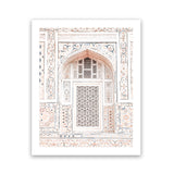 Shop Bohemian Window Photo Art Print-Boho, Moroccan Days, Neutrals, Photography, Pink, Portrait, View All-framed poster wall decor artwork