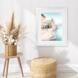 Shop Amalfi Village I Photo Art Print-Amalfi Coast Italy, Blue, Coastal, Green, Photography, Portrait, View All-framed poster wall decor artwork
