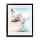 Shop Amalfi Village I Photo Art Print-Amalfi Coast Italy, Blue, Coastal, Green, Photography, Portrait, View All-framed poster wall decor artwork