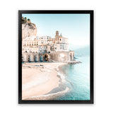 Shop Amalfi Village I Photo Art Print-Amalfi Coast Italy, Blue, Coastal, Green, Photography, Portrait, View All-framed poster wall decor artwork