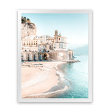 Shop Amalfi Village I Photo Art Print-Amalfi Coast Italy, Blue, Coastal, Green, Photography, Portrait, View All-framed poster wall decor artwork