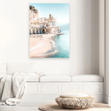 Shop Amalfi Village I Photo Canvas Art Print-Amalfi Coast Italy, Blue, Coastal, Green, Photography, Photography Canvas Prints, Portrait, View All-framed wall decor artwork