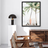 Shop Island Surfboards I Photo Canvas Art Print-Boho, Coastal, Green, Photography, Photography Canvas Prints, Portrait, Tropical, View All-framed wall decor artwork
