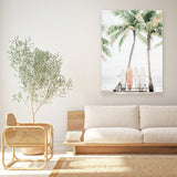 Shop Island Surfboards I Photo Canvas Art Print-Boho, Coastal, Green, Photography, Photography Canvas Prints, Portrait, Tropical, View All-framed wall decor artwork