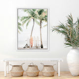 Shop Island Surfboards I Photo Canvas Art Print-Boho, Coastal, Green, Photography, Photography Canvas Prints, Portrait, Tropical, View All-framed wall decor artwork