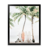 Shop Island Surfboards I Photo Art Print-Boho, Coastal, Green, Photography, Portrait, Tropical, View All-framed poster wall decor artwork