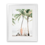 Shop Island Surfboards I Photo Art Print-Boho, Coastal, Green, Photography, Portrait, Tropical, View All-framed poster wall decor artwork