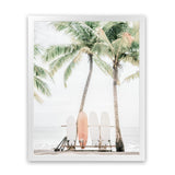 Shop Island Surfboards I Photo Art Print-Boho, Coastal, Green, Photography, Portrait, Tropical, View All-framed poster wall decor artwork