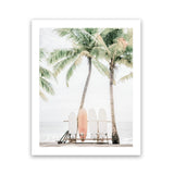 Shop Island Surfboards I Photo Art Print-Boho, Coastal, Green, Photography, Portrait, Tropical, View All-framed poster wall decor artwork