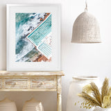 Shop Bondi Pool Aerial I Photo Art Print-Blue, Coastal, Green, Portrait, Tropical, View All-framed poster wall decor artwork